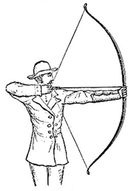 Archer drawing bow (image)