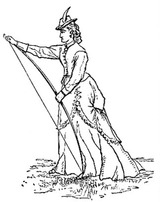 Lady  Stringing the Bow image