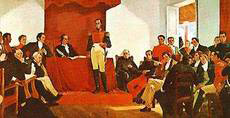 Bolivar at Congress of Angostura (image)