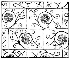 Wall painting, masonry pattern (13th C) image