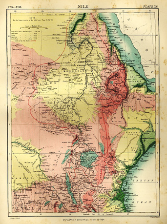 Map of River Nile