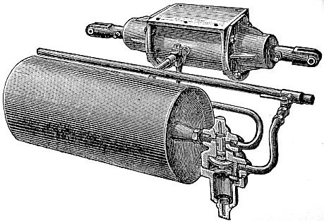 Detailed view of brake apparatus in railway carriage (image)