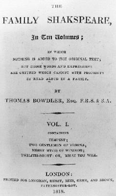 Thomas Bowdler - The Family Shakespeare (image)