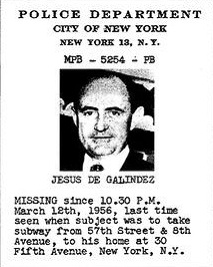 Jesus de Galindez missing persons notice, 1956 (image)