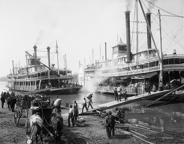 Mississippi riverboats, Memphis, TN, 1906 (image)