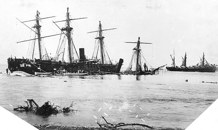 Samoan Crisis shipwrecks, 1889 (image)