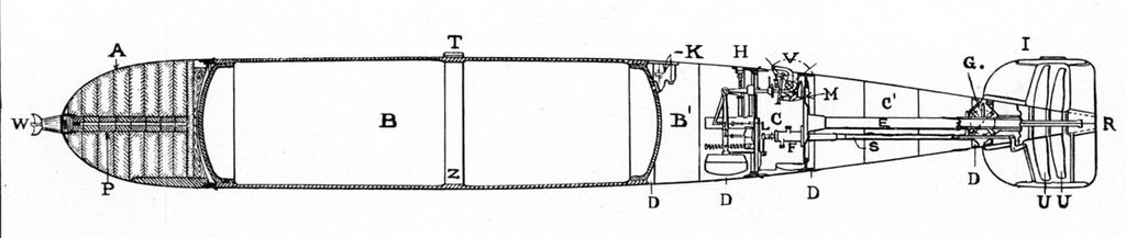 Profile of Whitehead Torpedo. 1898 (image)