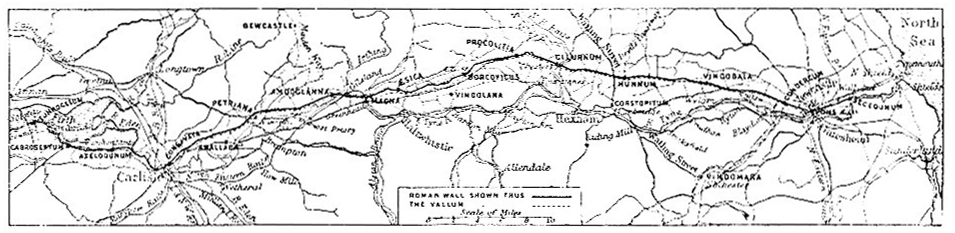 Map of Hadrian's Wall