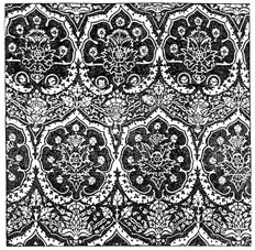 15th C wall painting from Genoese or Florentine velvet design (image)